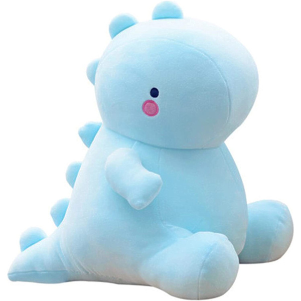 VHYHCY Söta Dinosaurie Plyschleksaker, Fet Dinosaurie Fylld Dockor, Mjuk Djur Dino Plushie, Födelsedagspresenter för Barn Flickor Pojkar Blå 12 tum Quiet Blue