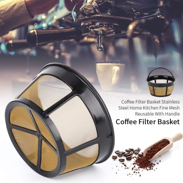 Kaffefilter Universal Permanent Kaffefilter Gjenbrukbar mesh, kaffefilter Fin mesh, Gjenbrukbar kaffefilter