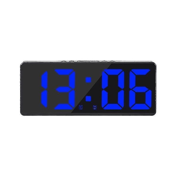 Smart stor digital väggklocka App-kontroll Tid/datum/&ljud Aktivera & nedräkningsfunktion Steglös ljusstyrka & volym larm med snooze-funktion Blue