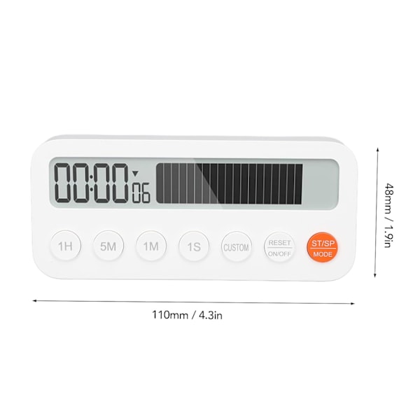 Digital Köktimer, Visuell Timer med Stor LED-Skärm, Justerbar Magnetisk Nedräkningstimer