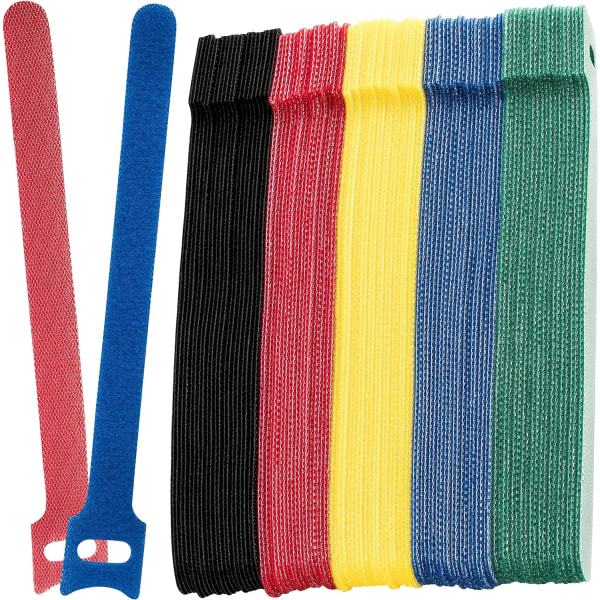 Pack of 100 Rislan cable ties Reusable Velcro straps 12*200mm