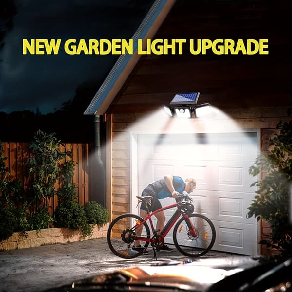 74 LED Solar Bevægelsessensor Lys 3 Lysstyrketilstande Udendørs Væglamper til Hoveddør Induction light source