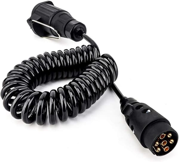 Forårskabeladapter - 12V/Trailer Stik - 1-Kompakt: Universal Pasform - 7 til 13 Pins/Biltilbehør