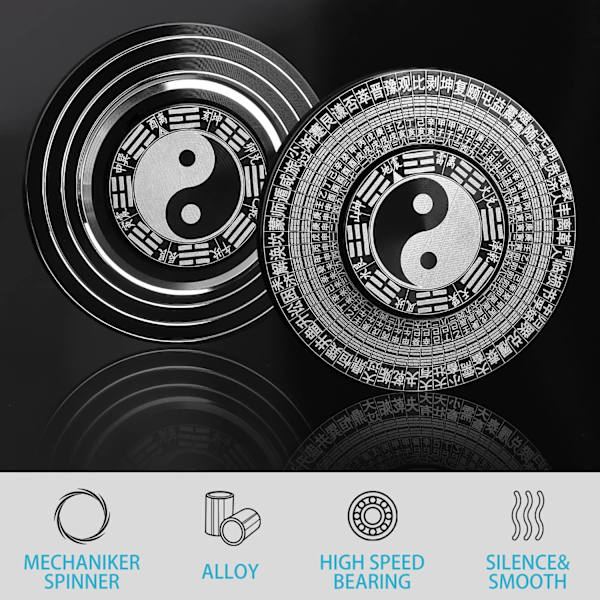 Cool Zodiac Fidget Hand Spinner Tai Chi Spiner til Børn og Voksne - Sensorisk Håndholdt