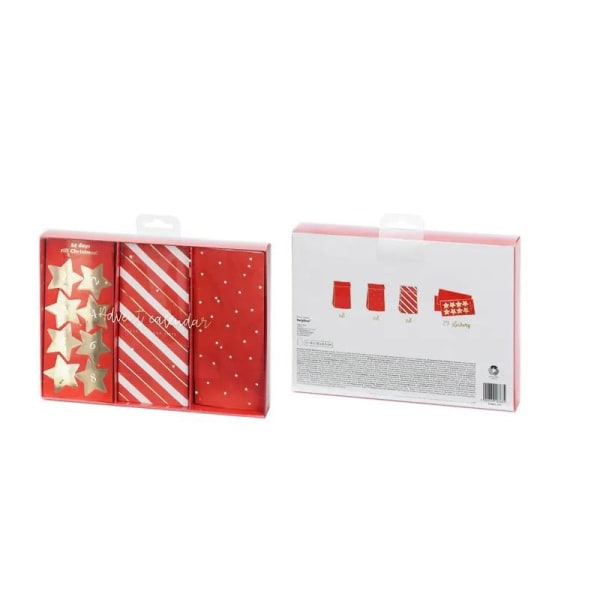 DIY Julekalender Vesker - Adventskalender rød