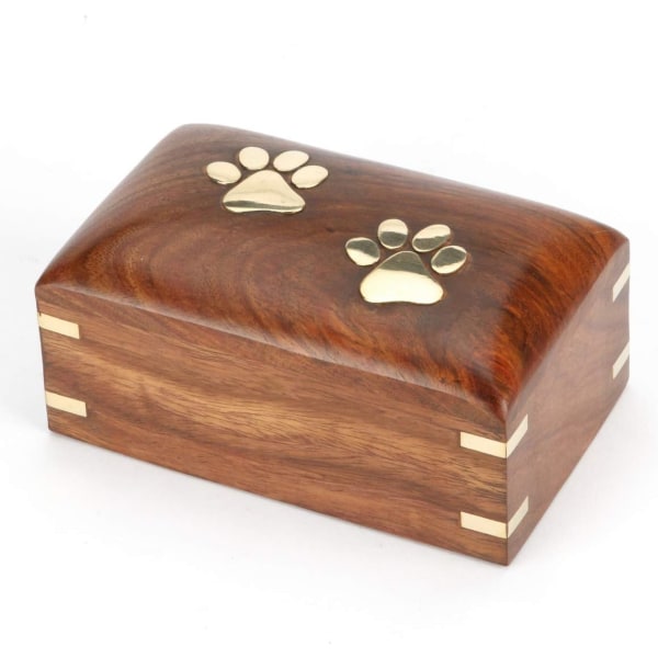 Handmade Wooden Pet Cremation Urn for Ashes Elstree 5" Small S