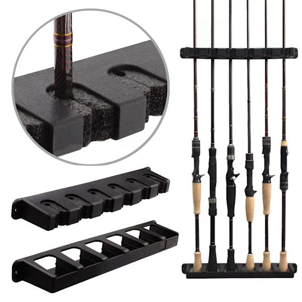 Väggmonterat fiskespöhållarstöd - 2-pack