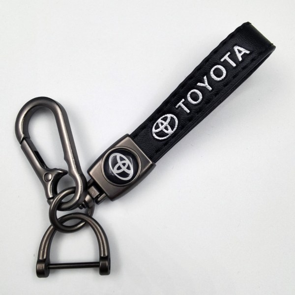 Bil Læder Cykel Nøglering Metal Finish | Kraftig Nøglering | Nøglering Og Krog Montering Sølv Hardware Silver Hardware Toyota