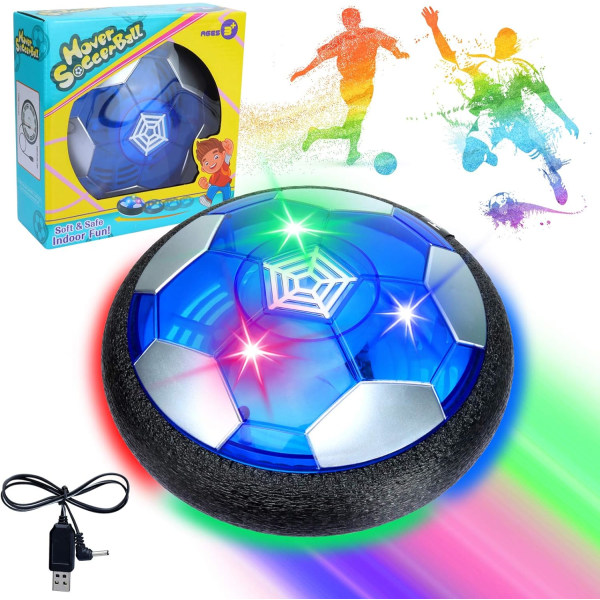 Air Power fotboll, barnleksak ballong med LED-ljus hover fotbollsboll