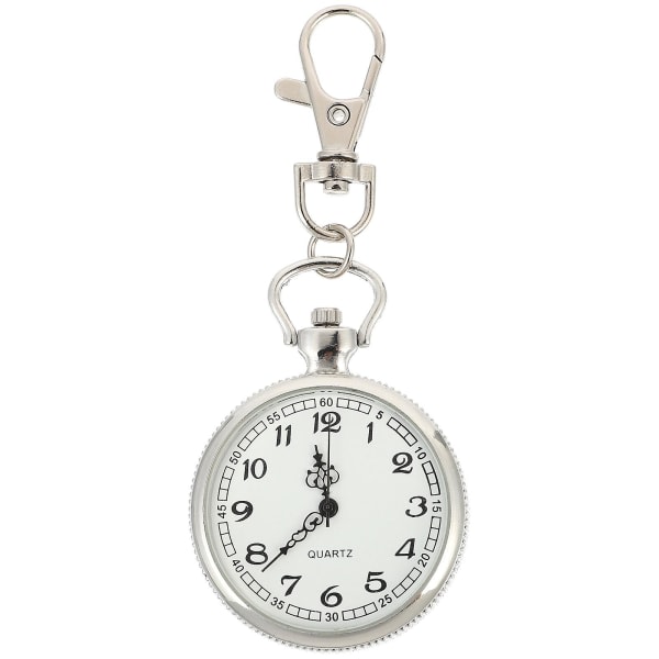 1 stk praktisk sygeplejerskeur Fashion Quartz Watch Bærbart hængende ur（9X4cm，Hvid）