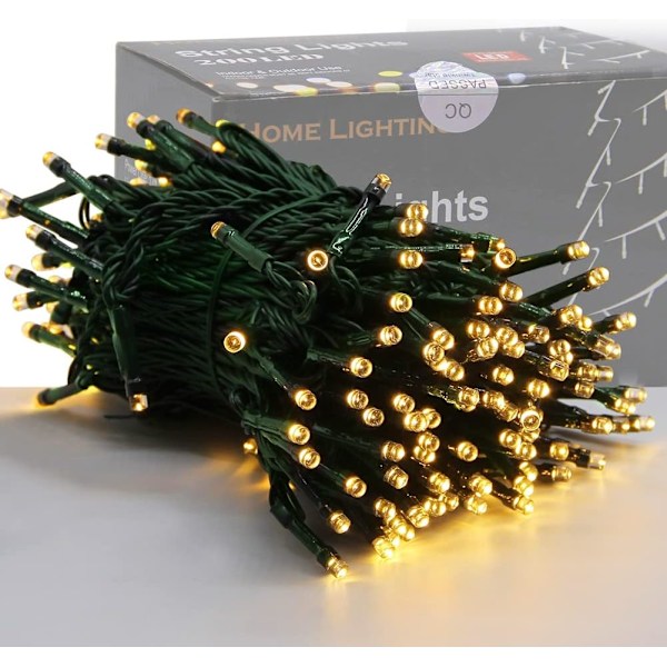 Lyslenke 20 meter Juler Dekorative Mini Lys, 200 LED Grønn Tråd Fe-Stjerne Lyslenke for Innendørs Utendørs Juletre Dekorasjon