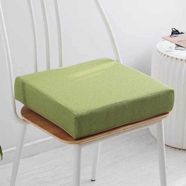 Skumkudde med hög densitet Lättviktig Bekväm sittdyna för matstolar hemma Vardagsrum Böngrön 45*45*5cm