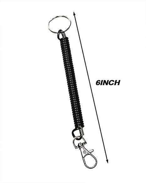 Pcs Spiral Retractable Spring Coil Keychain Anti-Theft Anti-Lost Stretch Lanyard (Sort)