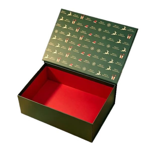 Julklappsförpackning Festlig inslagningslåda Flip-top box; 35*23*15
