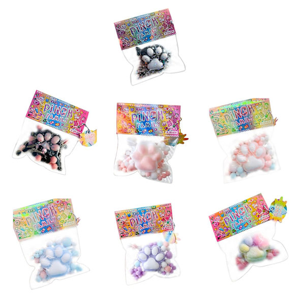 Taba Katt Tass Squishy Leksaker, Kawaii Stressavlastande Klämleksak för Djurälskare Blue