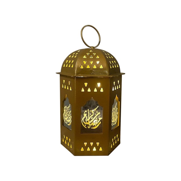Mini lanterne med LED Ramadan Lanterne dekoration Mini lanterne dekoration med lys hængende lanterner til ramadan dekoration Julebryllupsbord midtpunkt