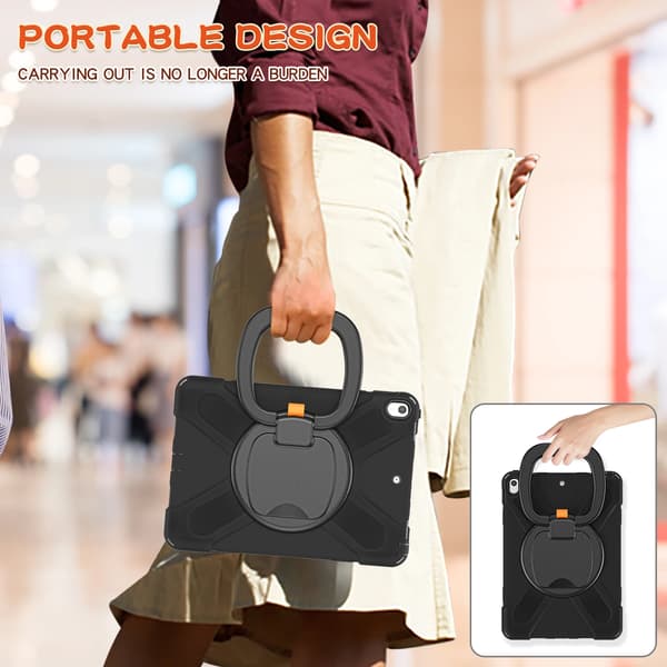 Robust Armor Solid Beskyttelse Bærbar Design Støtsikker Svingbart Stativ Nettbrettveske Kompatibel med Samsung Galaxy iPad Customize your colors