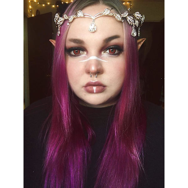 Tiaraer og kroner for kvinner, bryllupstiara for brud, alvekroner for cosplay, bladkrone for fekostyme, prinsessehårtilbehør for ballfoto silver