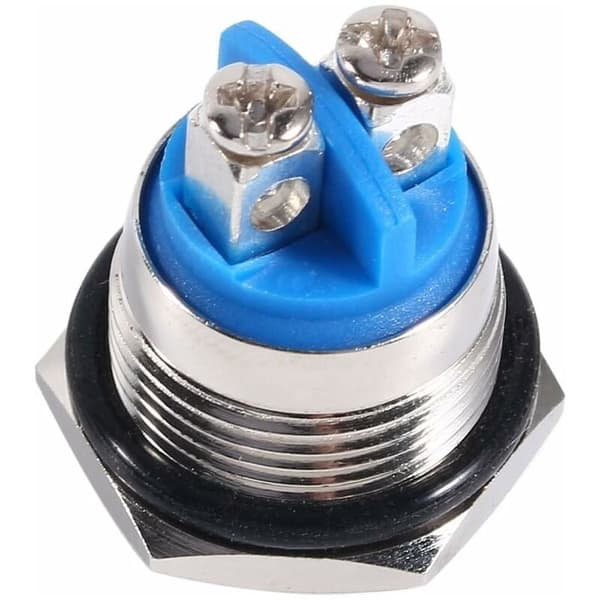 Trykknappbryter, 16mm 12V Momentary Trykknapp Startbryter Momentary Trykknapper Luft Horn Knappbryter for Kretskontroll