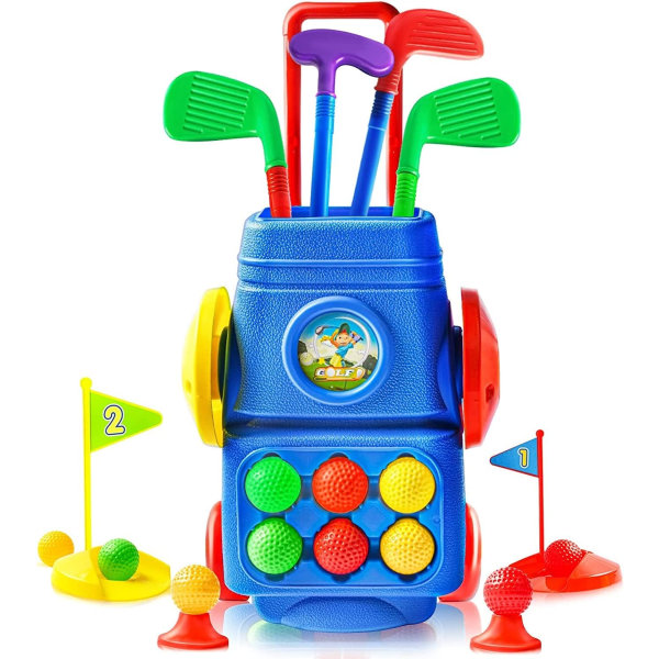 Toddler Golf Sæt Legetøj til Børn, Golf Kuffert Game Play Sæt Sportslegetøj
