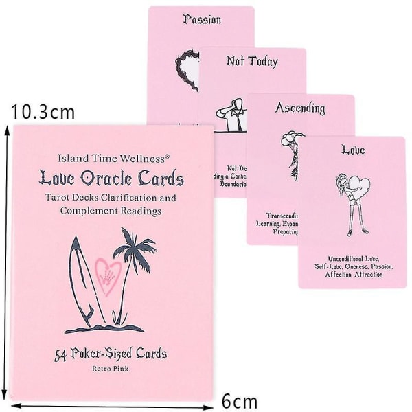 Pink Wellness Love Oracle Card Tarot Prophecy Divination Family Party Board Game