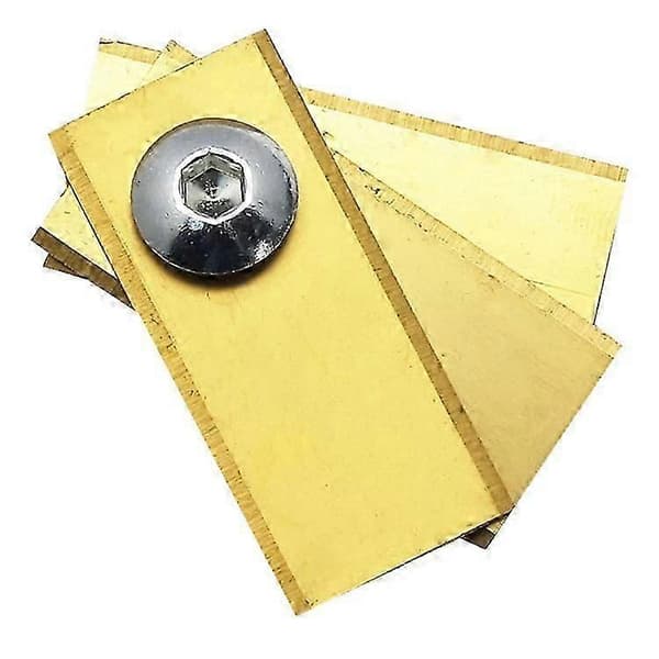 30 stk. kompatible erstatningsblader i rustfritt stål for Honda Miimo robotgressklipper, 39,2x17,5mm Gold