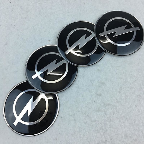 4 st 65 mm Bilmärkesemblem Däckhjul Centerfälg Navkapsel Dekaler för Opel Insignia Vectra CB Corsa C Mokka Tillbehör