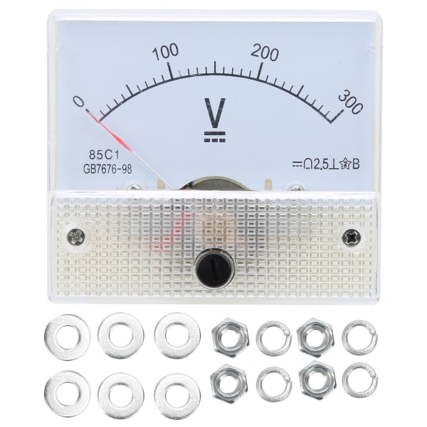 DC Pointer Voltmeter Høy nøyaktighet Installasjon Måleinstrument 85C1 DC 0~300V