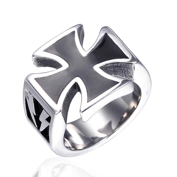 Menns Ring Titanium Steel Epoxy Cross Ring Menns Personlig Ring
