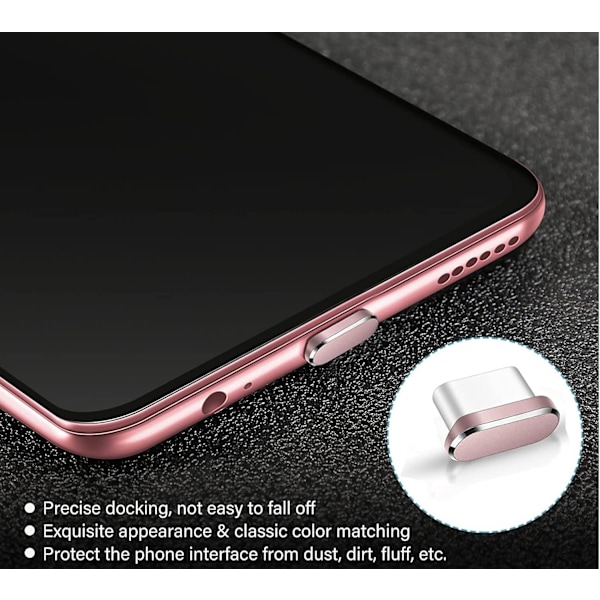 USB-C Dammskydd Dammskydd 4-pack Typ C Dammskydd för Mobiltelefoner USB Typ C Laddningsport Skyddande Skal för Smarta Telefoner