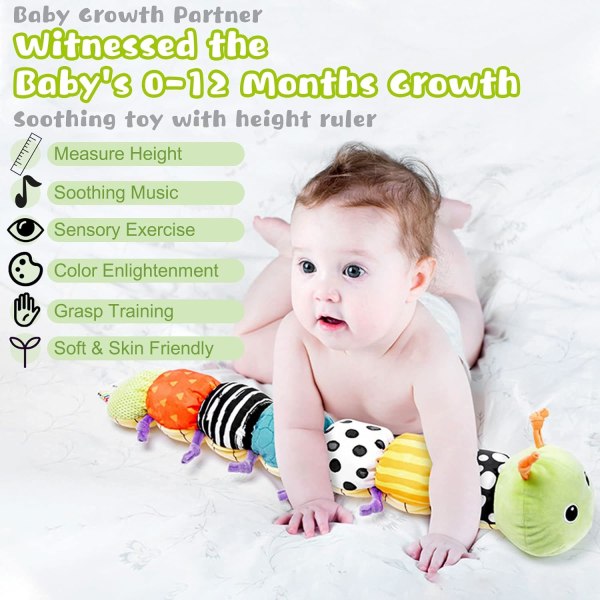 Baby musiklegetøj - Baby sanselegetøj 0-6 måneder Musik udstoppet dyr Blødt plys legetøj