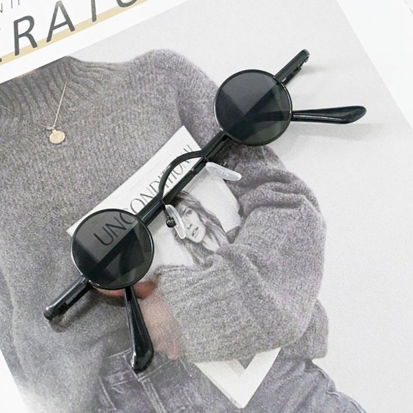 Små ovale solbriller,Retro Vintage briller Herre Dame,Klassisk