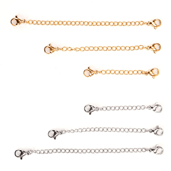 Förlängningskedjor Förlängare Svanslänkar Halsband Armband Örhänge