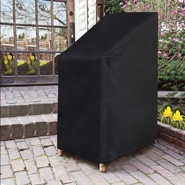 Havemøbelovertræk Udendørs - Justerbar Kant - Sort - 3 Størrelser Tilgængelige Zwart 65 cm x 65 cm