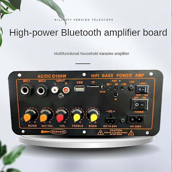 Ac220v 12v 24v Digital Forsterkerkort Bluetooth Subwoofer Forsterker Bil Hjem Tf USB Rca Audio Amplificad_xx