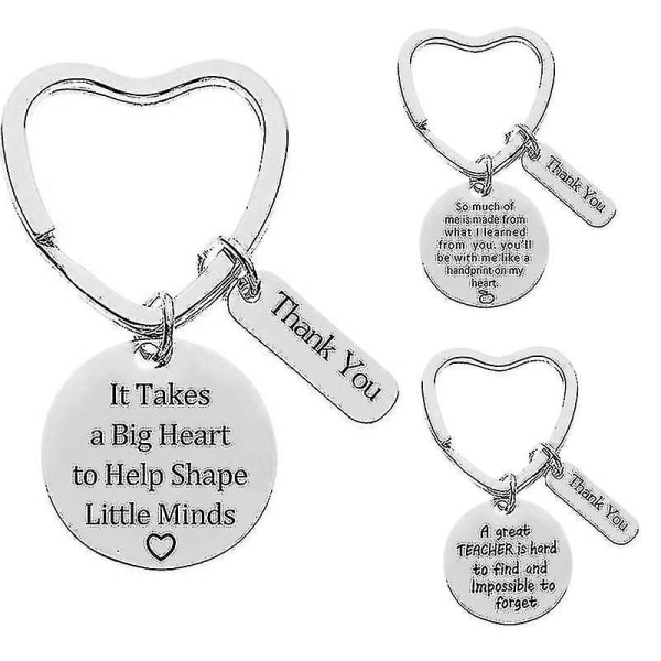 3 Pcs Teacher Appreciation Gift Key Ring Set For Teachers Thank You Birthday Christmas Gifts