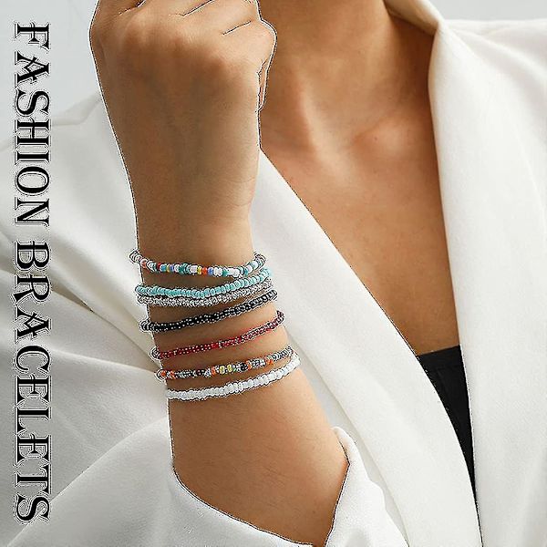 Boho Håndlavede Perler Flerlagede Dame Ankler Farverige Dame Ankel Armbånd Perler