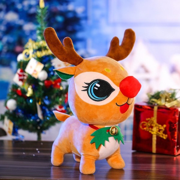 Julemandsdukke Elg Bedstemor Plyslegetøj BLIV ELG BLIV ELG Stand Elk Stand Elk