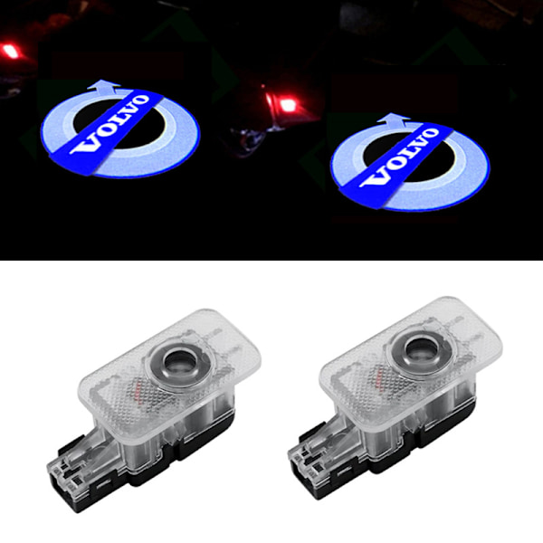 Tilpassede Volvo Velkomstlys S90 S80L S60L XC60 Eftermontering Laser Projektion Dørlys (2 stk)