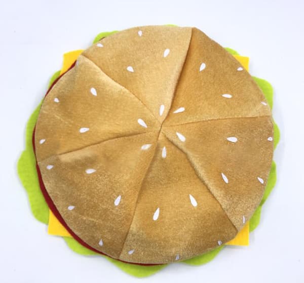 Morsom Hamburgerhatt Halloween Kostyme Tilbehør 28*14CM