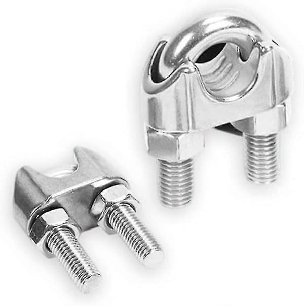 10-pack 2 mm galvaniserade ståltrådsklämmor, okformade, för ståltråd, kabel, ledningar, buntband