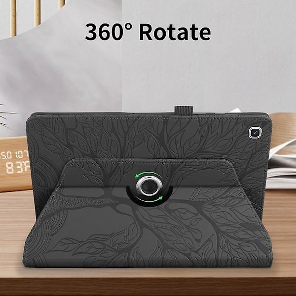 Uusi Samsungin pyörivä kotelo Galaxy Tab S6 Lite 2022/2020 10,4 tuuman SM-P610/P613/P615/P619-360 astetta-WELLNGS Black