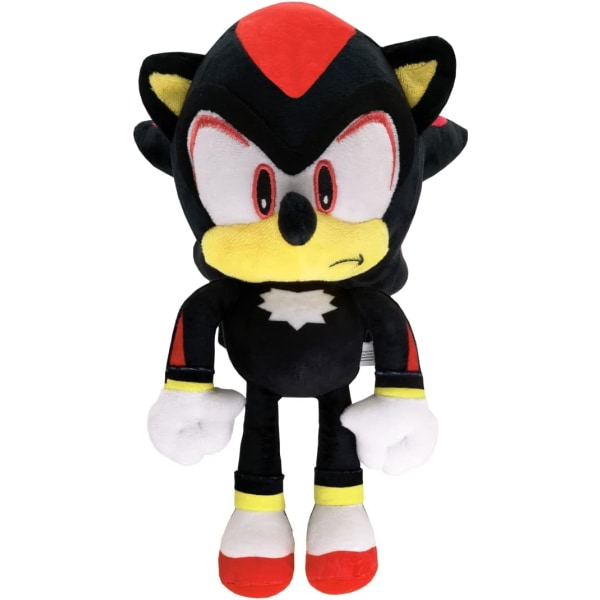 Plysj 12 tommer Sonic The Hedgehog Plysjleketøy, søt Sonic Shadow utstoppet plysjleke for barn Bursdagsfestgaver og hjemmedekorasjoner (svart)