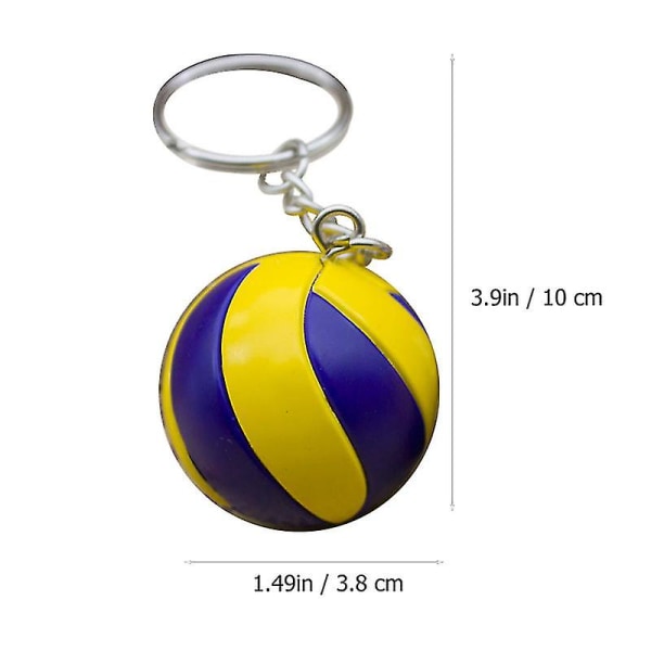 2pcs Creative Sports Key Chains Volleyball Key Chains Balls Game Fan Pendants