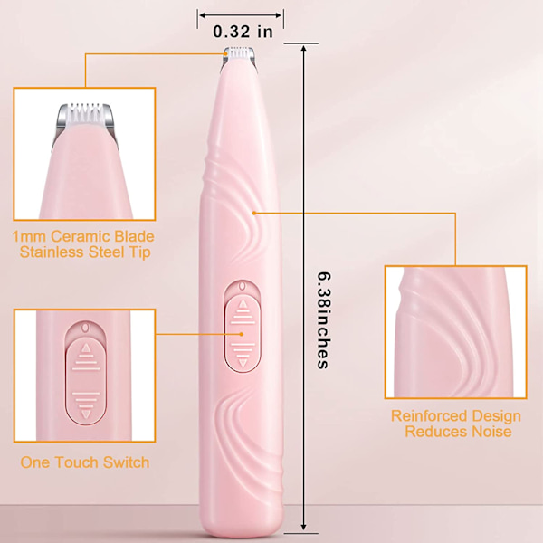Hiustenleikkuri Koiran Karvanleikkuri Lemmikkieläinten Leikkuri (Pinkki)