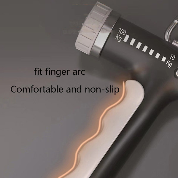 10-100kg A-typ Justerbart Handgrepp Power Heavy Grip Black