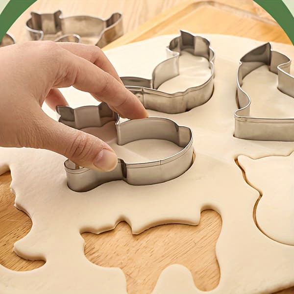 9 stk. 3D Katteudstikkere i Rustfrit Stål Dessertforme Kage Chokolade Bageværktøj 9pcs
