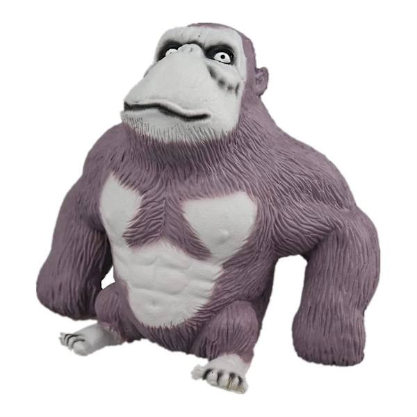 Myk og koselig ape-figur i latex - Gorilla-lekefigur fra jungelen, stressleke for voksne [DB] Grey