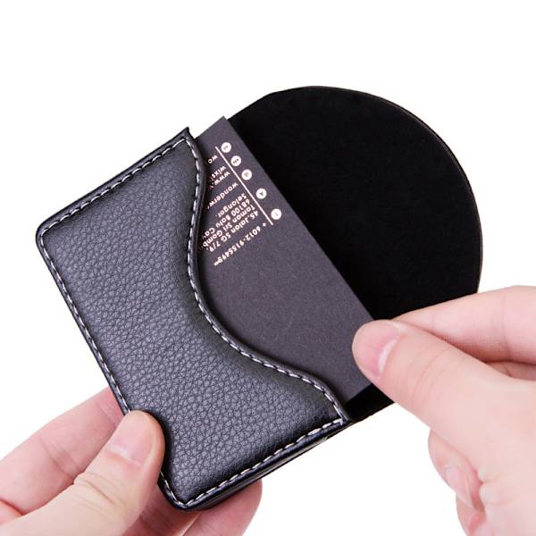 Läder Business Card Holder Case för Män eller Kvinnor Got Bussines
