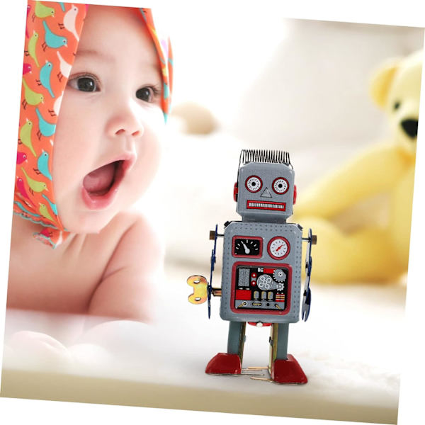 Robot Opviklede Legetøjsrobotter Ornament Julepynt Retro Opviklede
